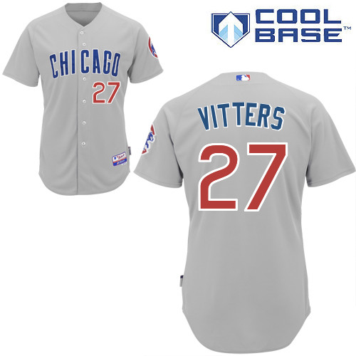 Josh Vitters #27 mlb Jersey-Chicago Cubs Women's Authentic Road Gray Baseball Jersey